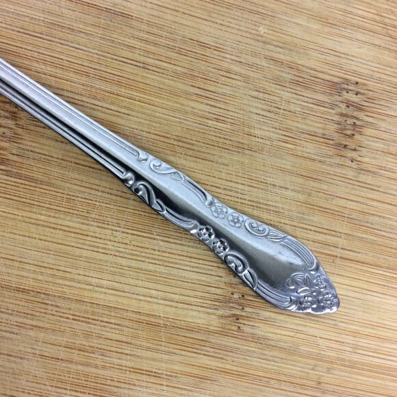 Set Of 3 Stainless Steel Iced Tea Spoons With Floral Design Unbranded - Picture 4 of 4